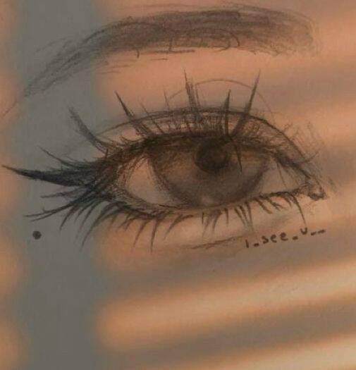 Aesthetic pfp Profile Picture Eye with Light and Shadow
