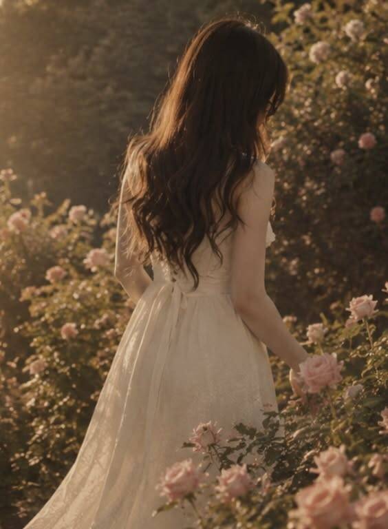 Aesthetic pfp Profile Picture in Rose Garden