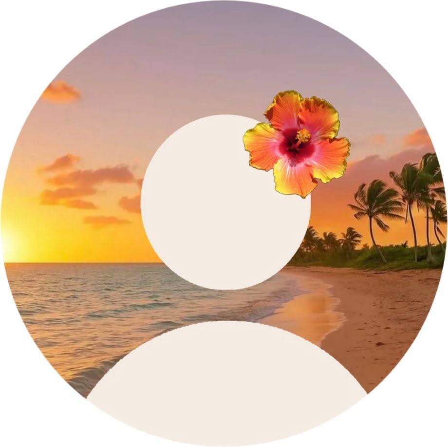 Aesthetic pfp Profile Picture of Sunset at the Beach with Flower