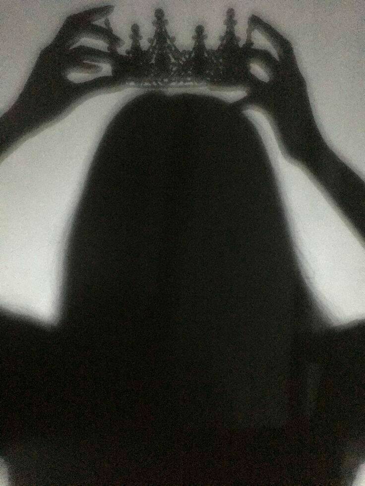 Aesthetic pfp Profile Picture Silhouette with Crown