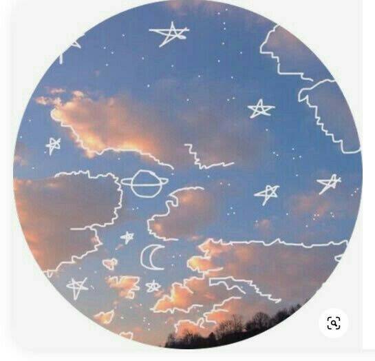 Aesthetic pfp Profile Picture Starry Sky with Colorful Clouds