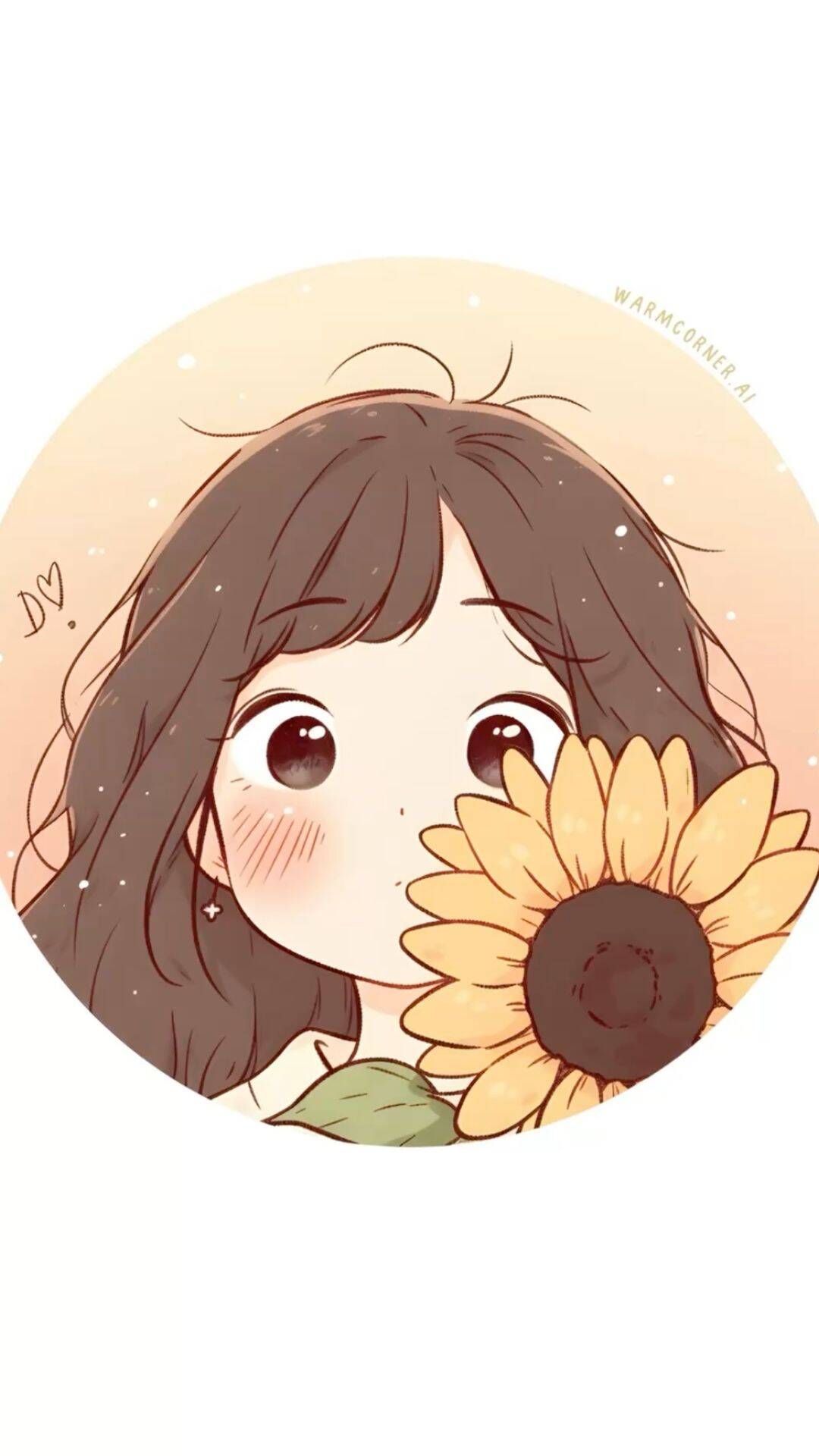 Aesthetic pfp Profile Picture with Sunflower and Smile