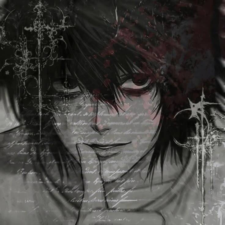 Anime Boy pfp Profile Picture with Black Hair and Mysterious Eyes