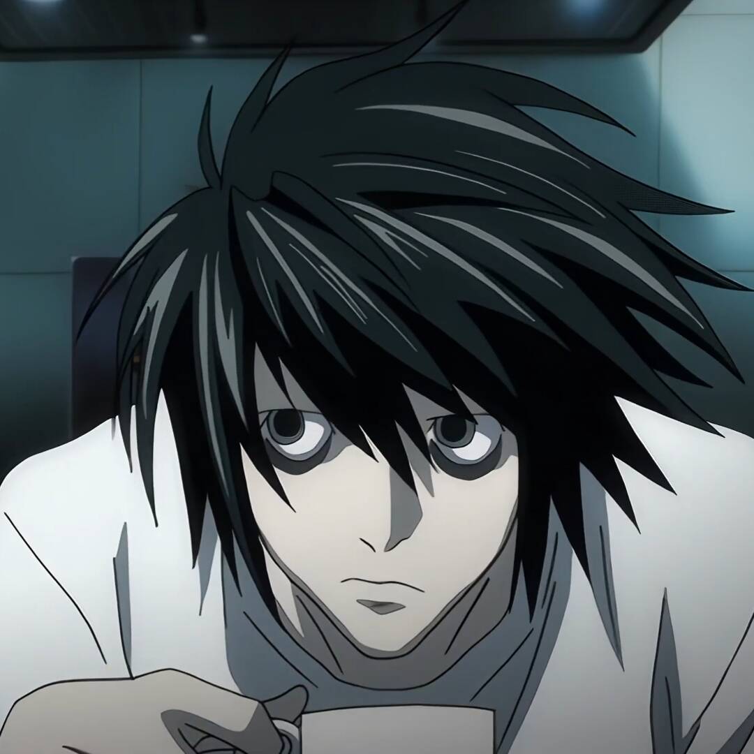 Anime Boy pfp Profile Picture with Black Hair and Intense Eyes
