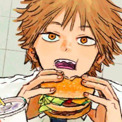 Anime Boy pfp Profile Picture Eating Hamburger