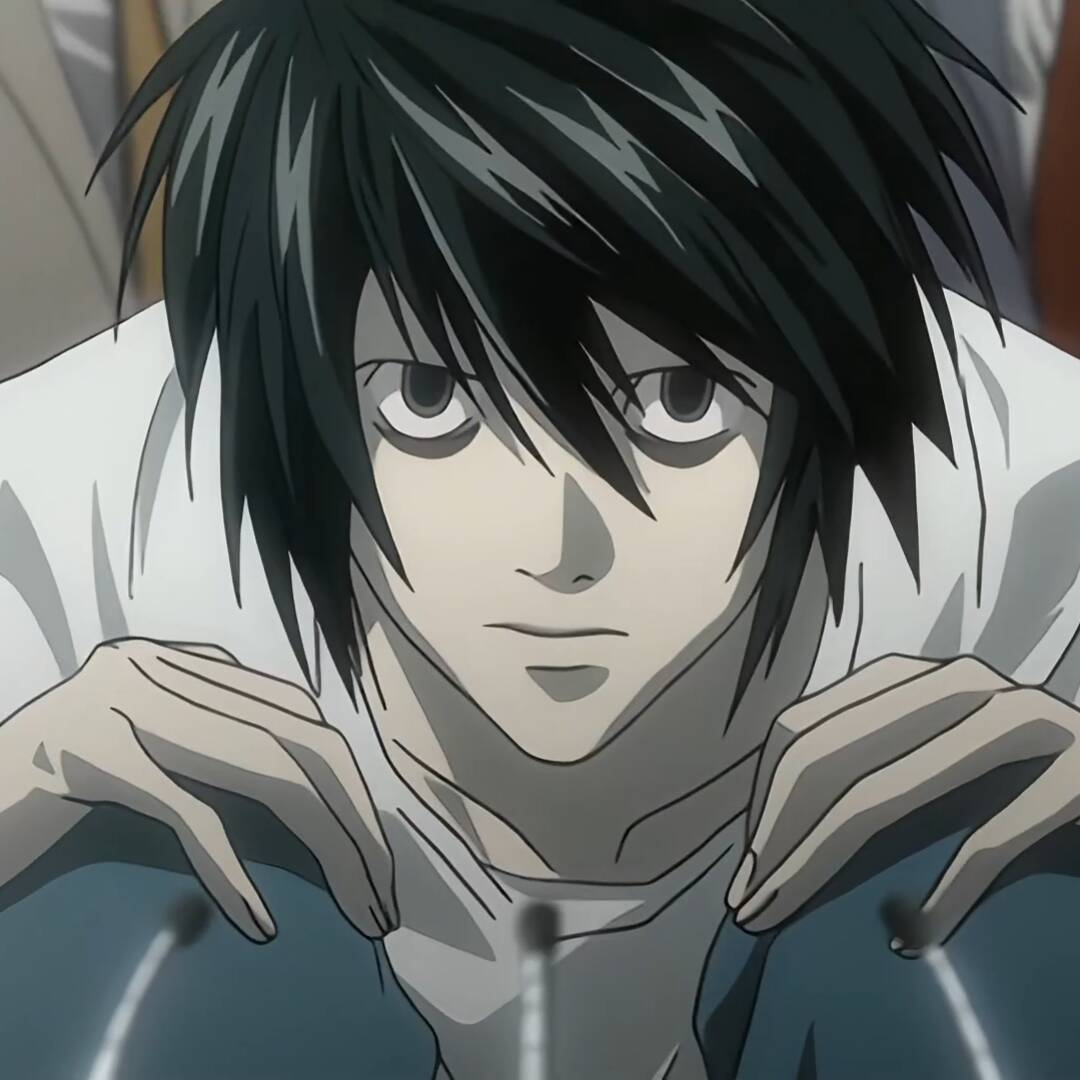 Anime Boy pfp Profile Picture with Black Hair and Intense Eyes