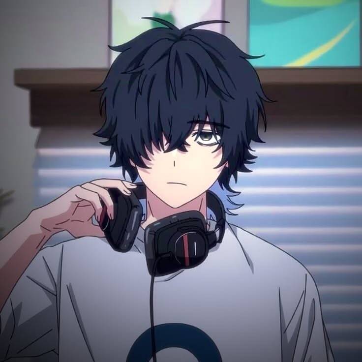 Anime Boy with Headphone pfp Profile Picture