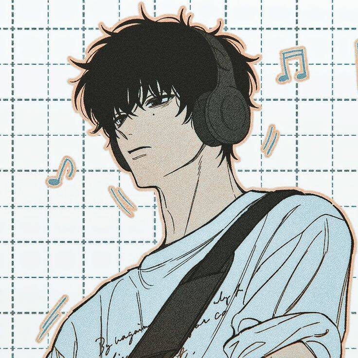 Anime Boy with Headphones pfp Profile Picture