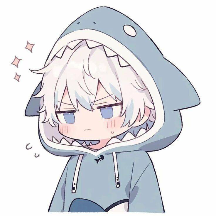 Anime Boy with Shark Hoodie pfp Profile Picture