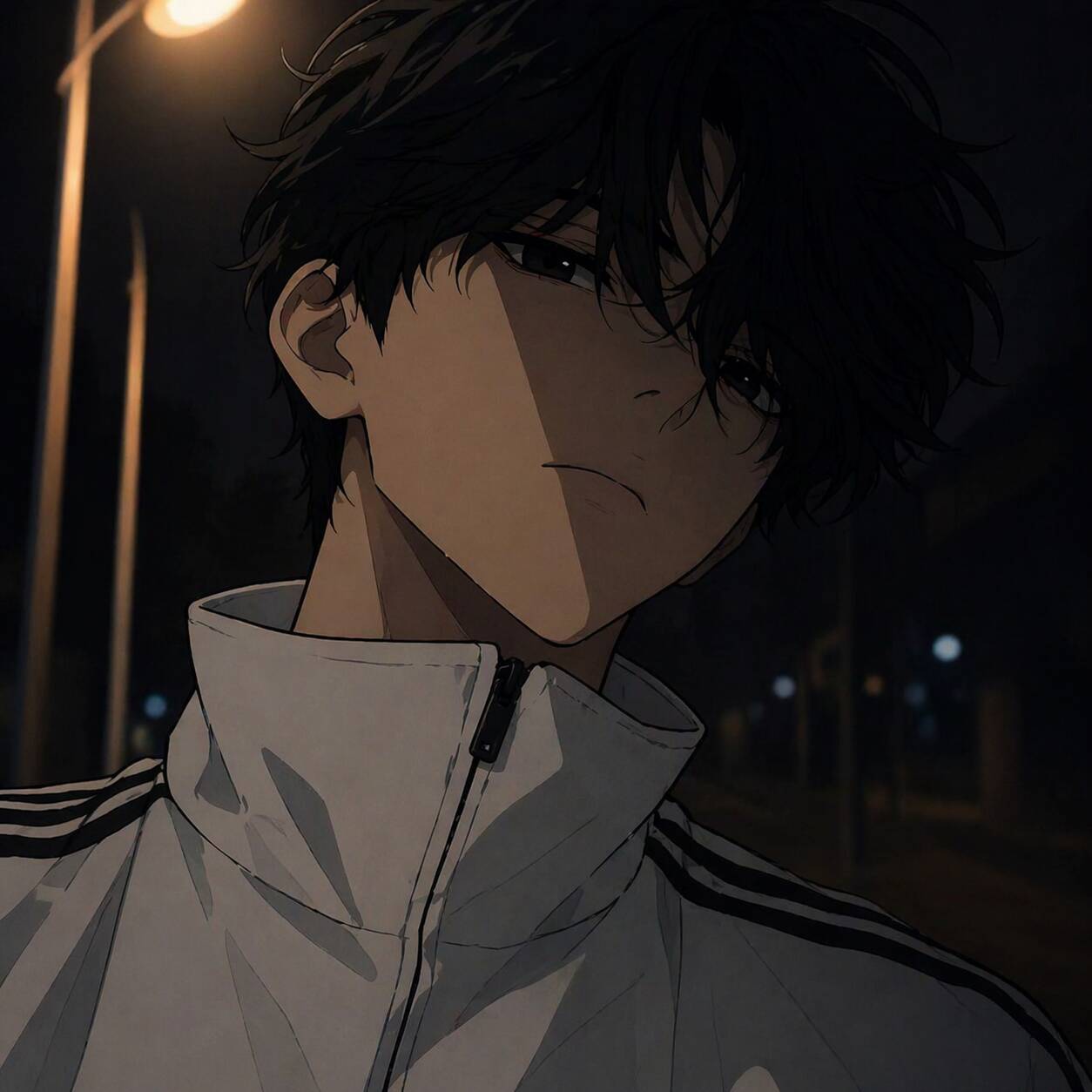 Anime Boy with Sports Jacket pfp Profile Picture