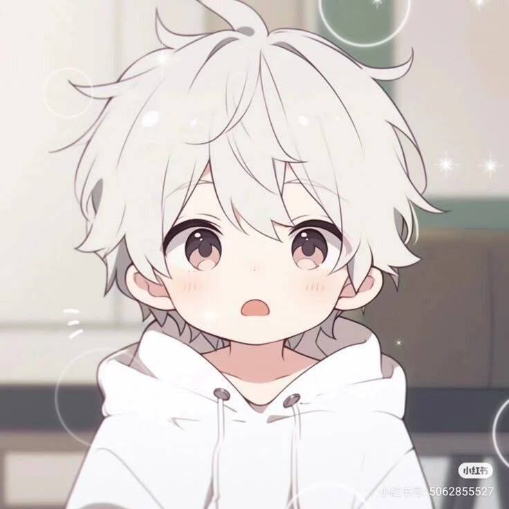 Anime Boy with White Hair pfp Profile Picture