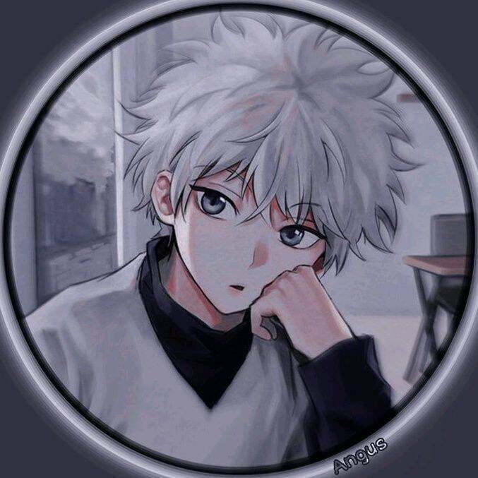 Boy​ pfp Profile Picture of Anime Boy with White Hair