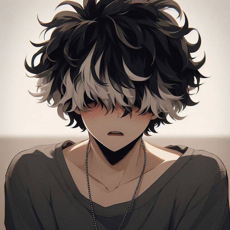 Anime Boy pfp Profile Picture with Stylish Hair Boy​