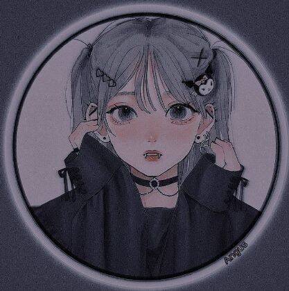 Anime Girl with Gray Hair pfp Profile Picture