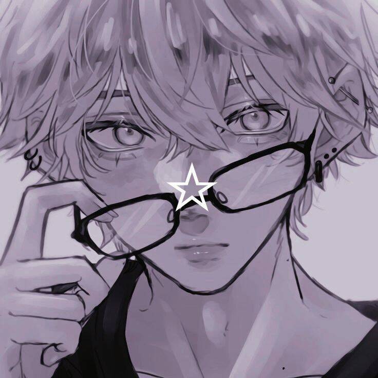 Boy​ Anime pfp Profile Picture with Glasses for Discord