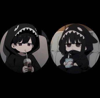 Anime Style Bear pfp Profile Picture for Matching Couple