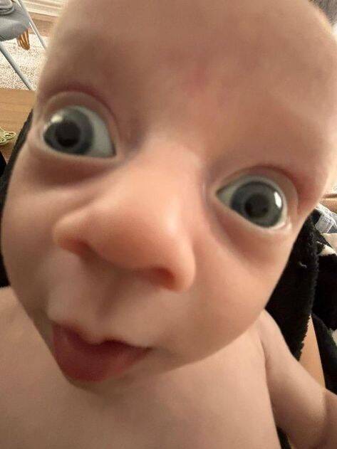 Funny Baby Pfp Profile Picture with Wide Eyes