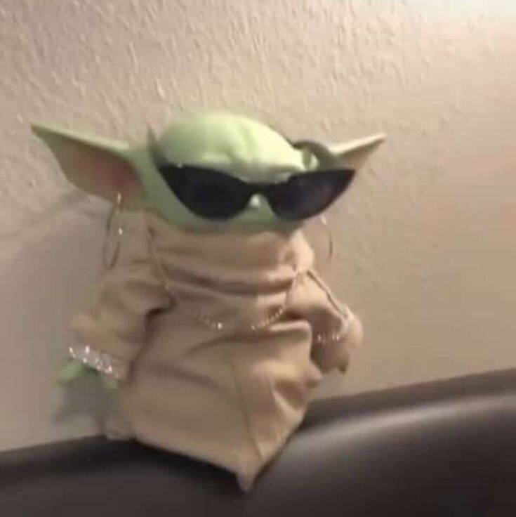 Funny Baby Yoda Pfp Profile Picture with Sunglasses