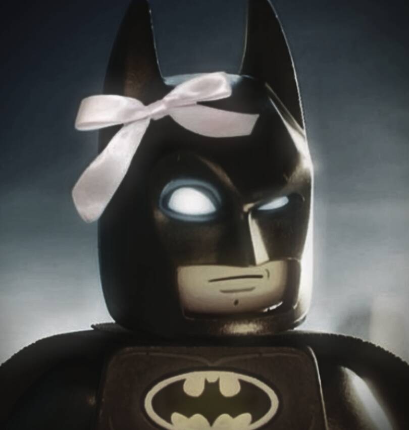 Batman Lego pfp Profile Picture with White Bow