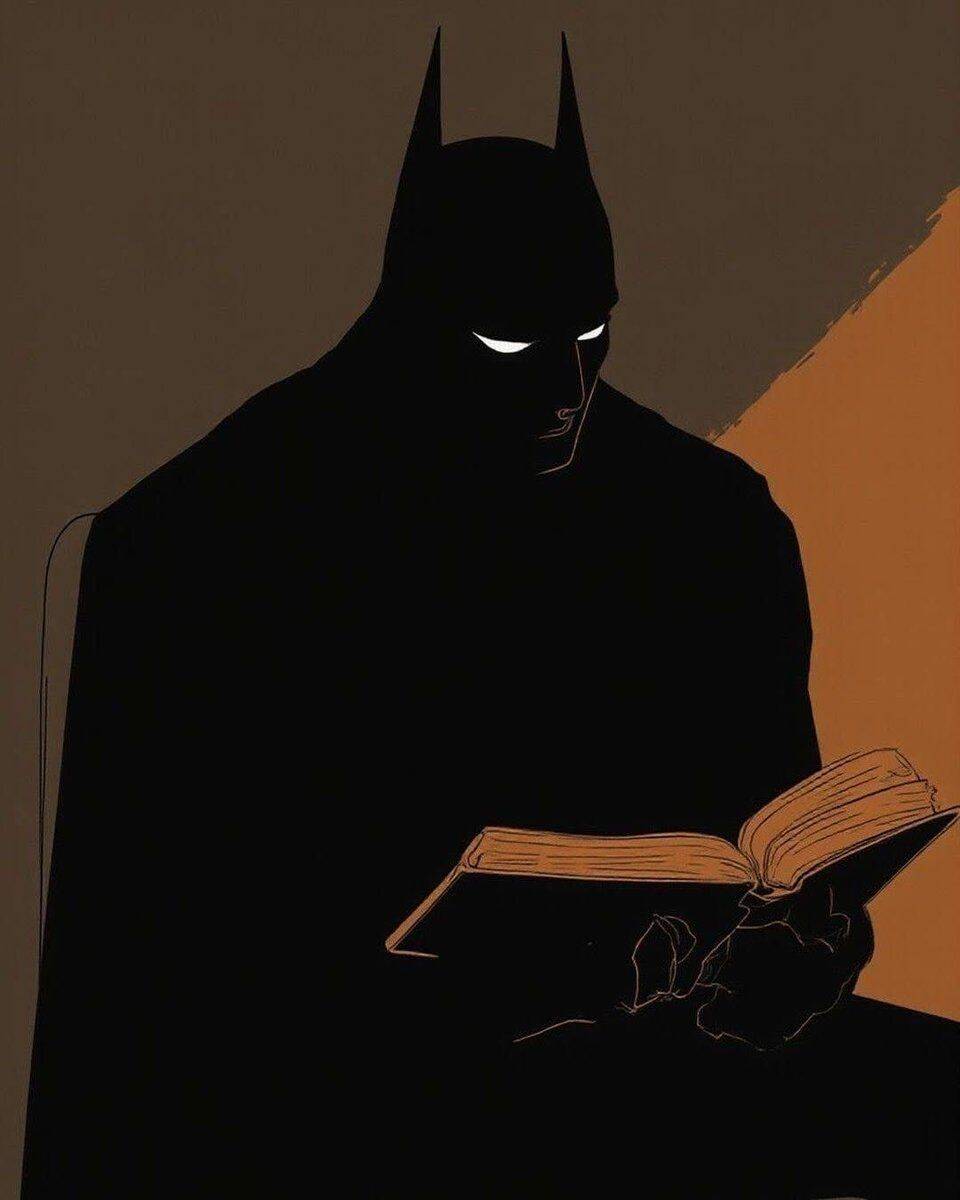 Batman pfp Profile Picture Reading a Book