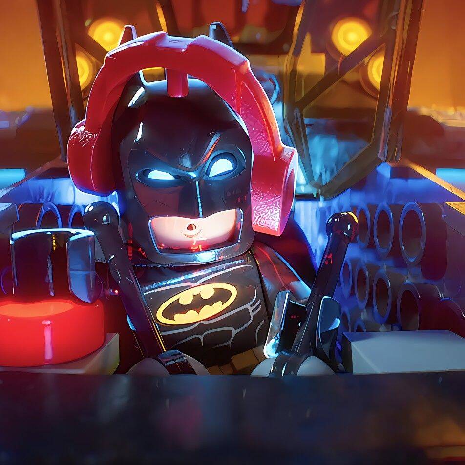 Batman Lego pfp Profile Picture with Headphones