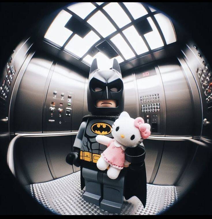 Batman Lego pfp Profile Picture with Hello Kitty