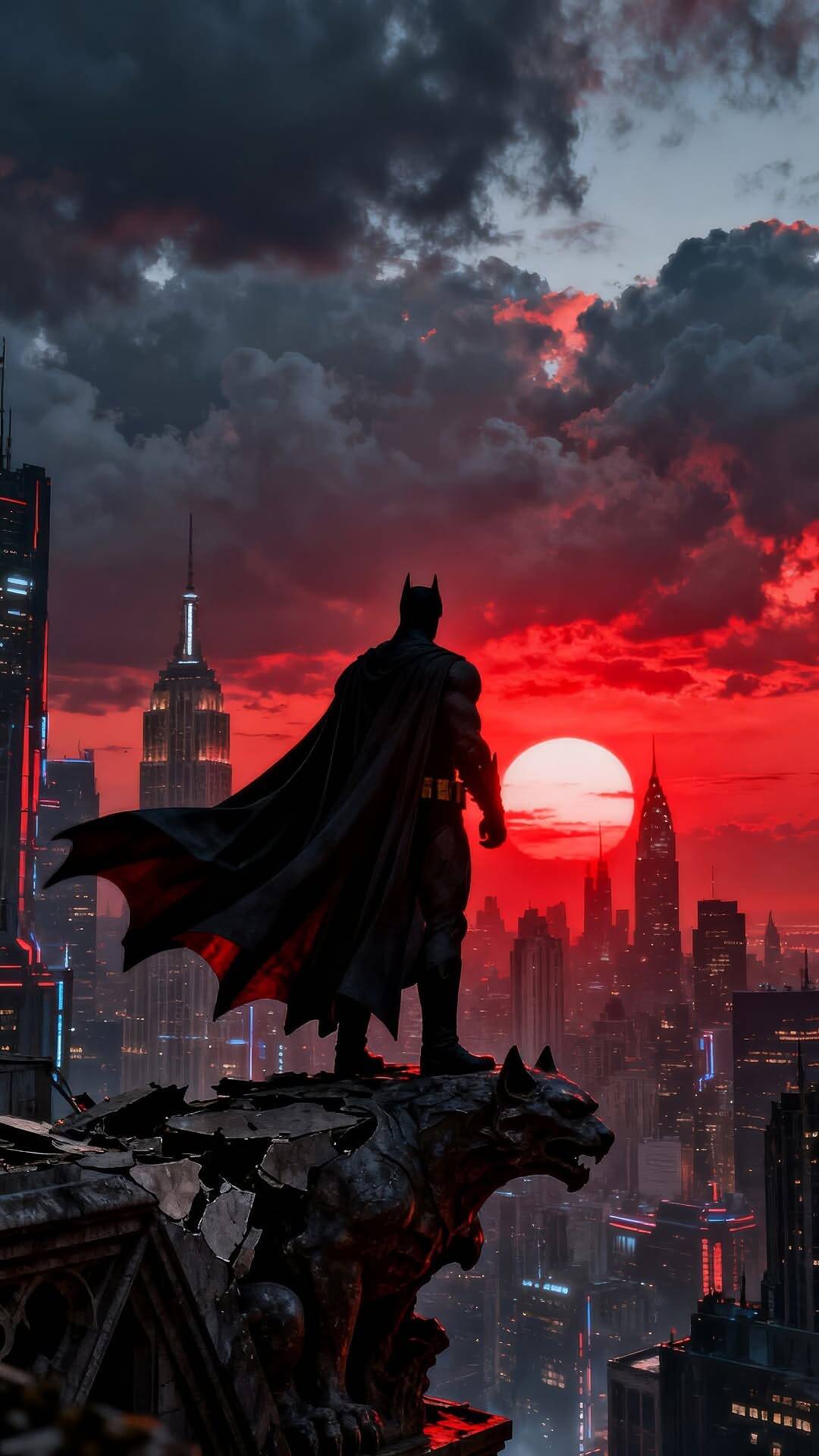 Batman pfp Profile Picture Watching the Sunset