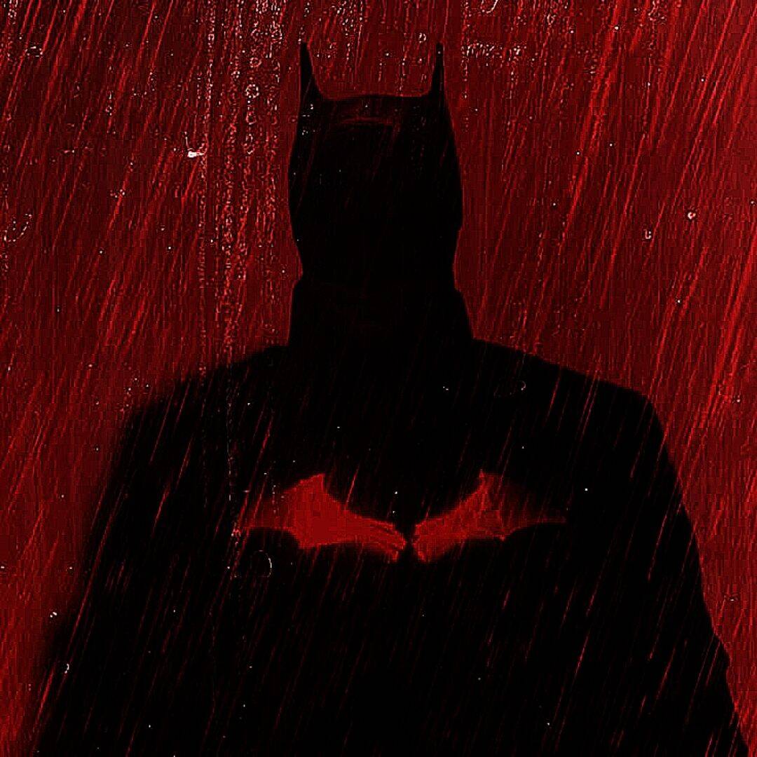 Batman in Red Silhouette pfp Profile Picture