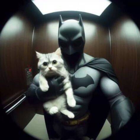 Batman with Cat pfp Profile Picture