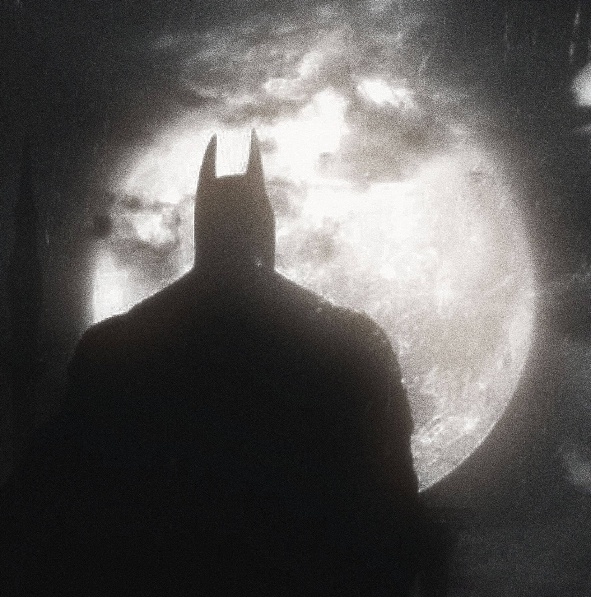 Batman pfp Profile Picture with Moon in Background