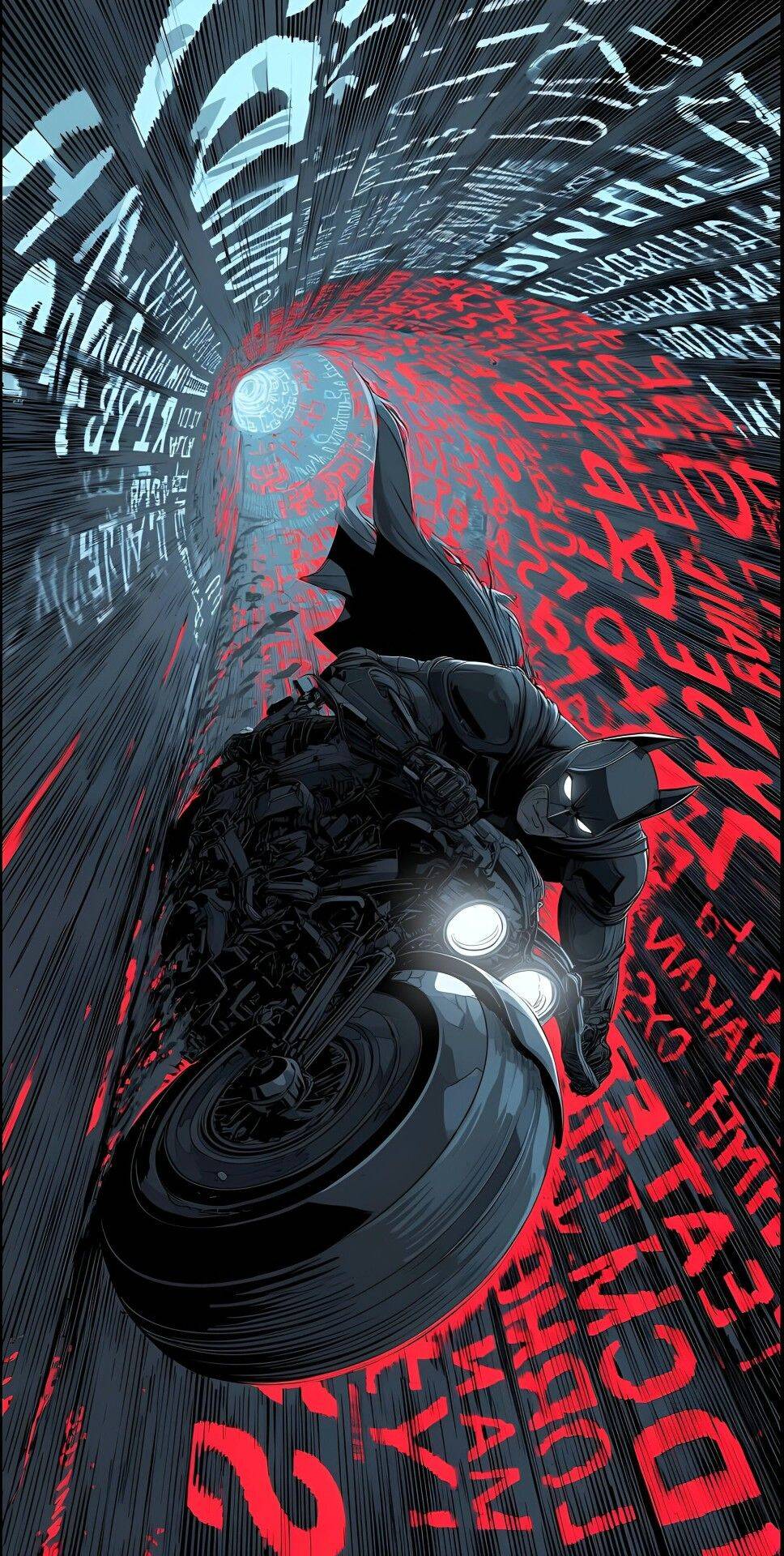 Batman in Action on Motorcycle pfp Profile Picture