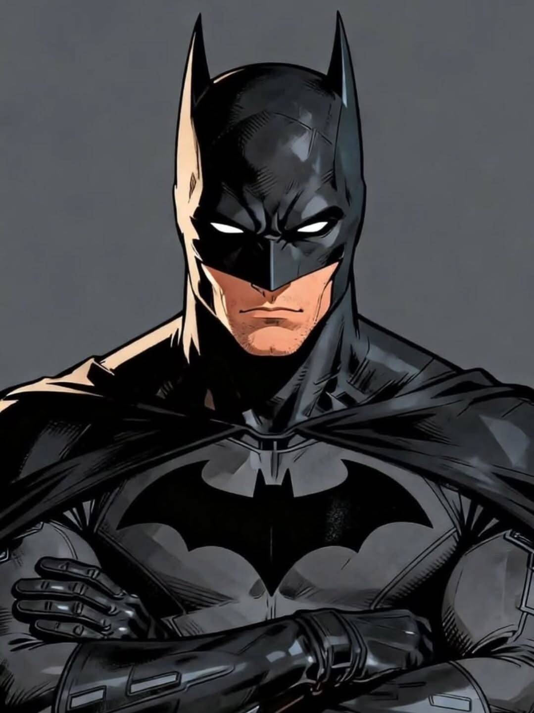 Batman with Cape and Mask in Comic Style pfp Profile Picture