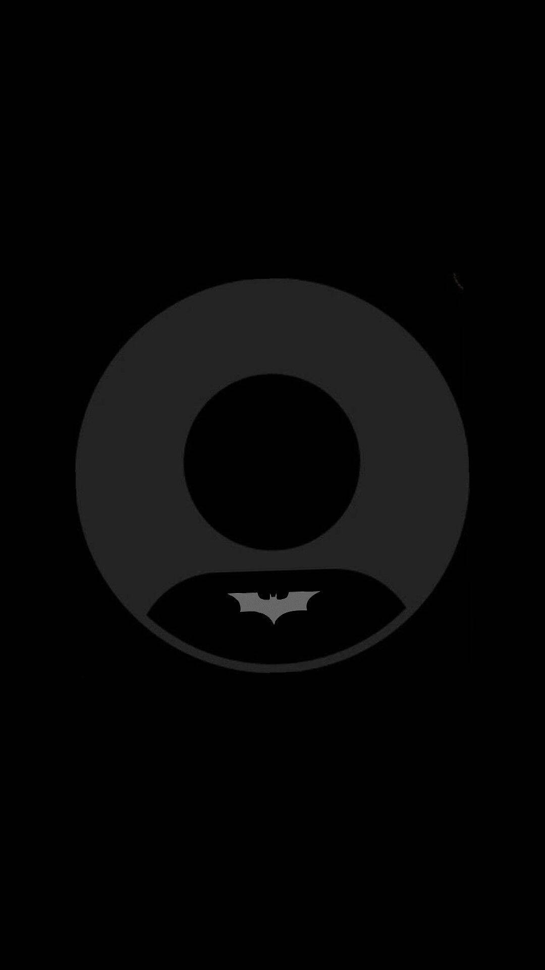 Black pfp Profile Picture with Batman Silhouette