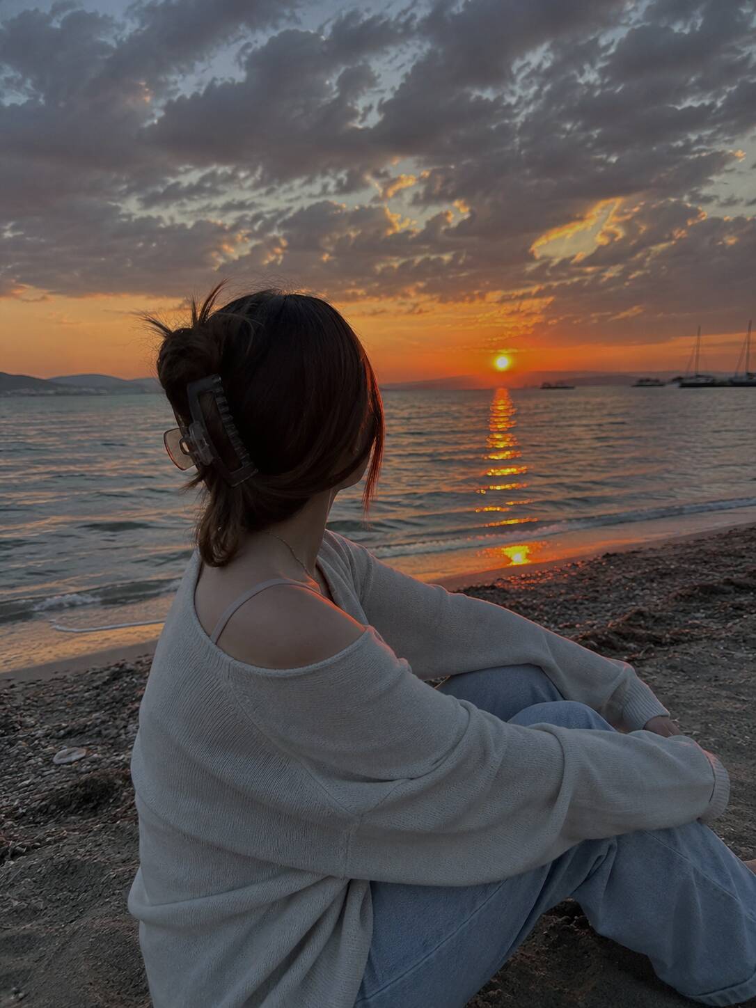 Aesthetic pfp Profile Picture of Sunset at the Beach