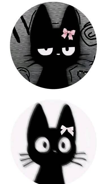 Black Kittens Matching Couple pfp Profile Picture