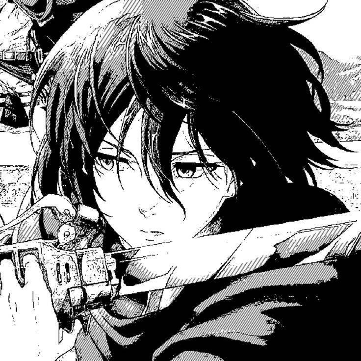 Black Profile Picture of Anime with Attractive Character