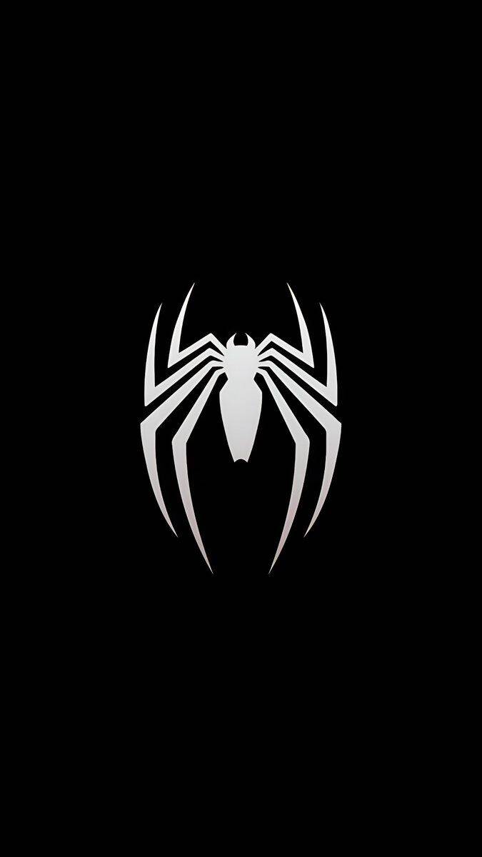 Black Profile Picture of Spider-Man with Dark Background