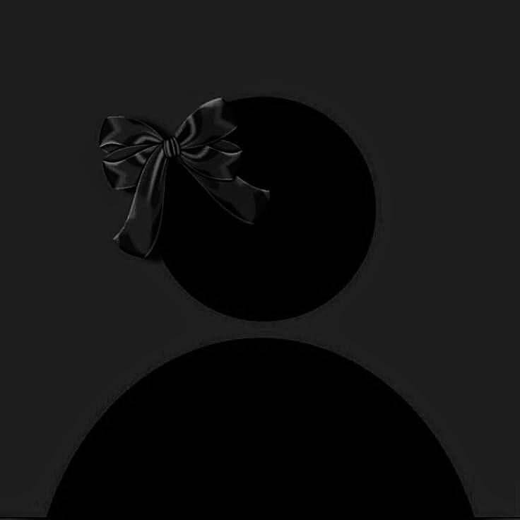 Black Profile Picture with Elegant Bow