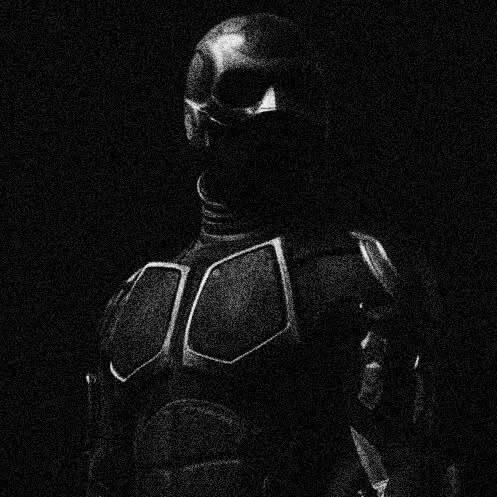Black Profile Picture of Superhero in Silhouette