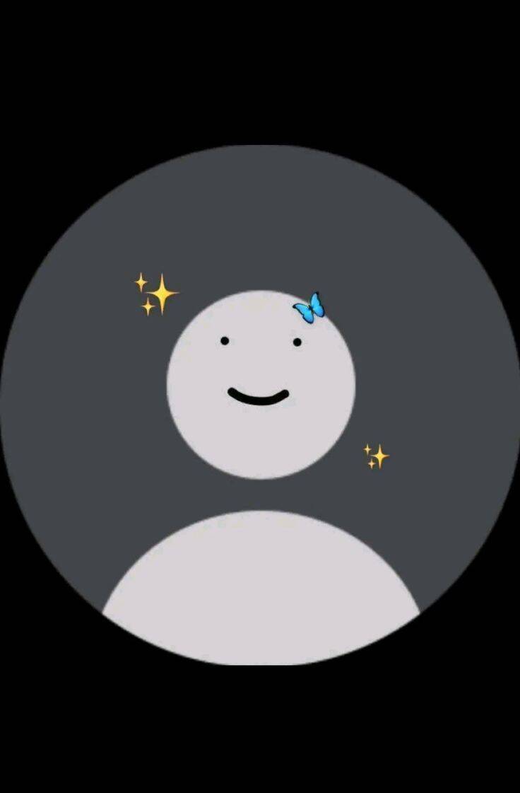 Girl​ pfp Profile Picture with Butterfly and Sparkles