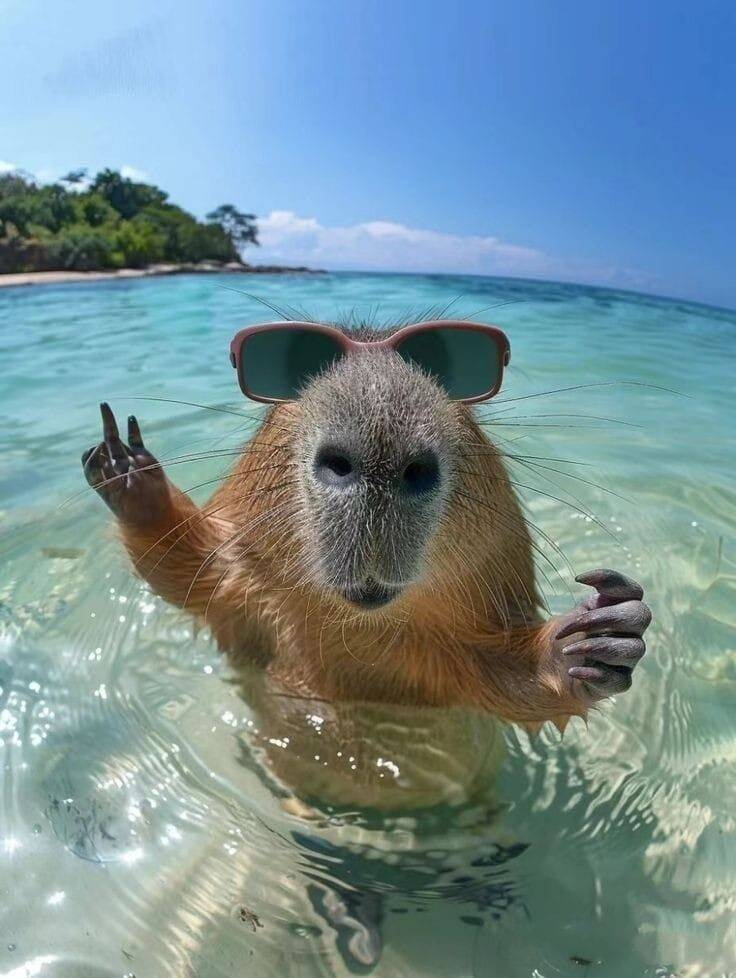 Funny Capybara Pfp Profile Picture with Sunglasses