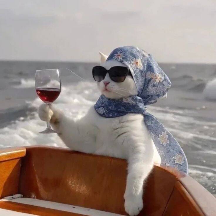 Funny pfp Profile Picture of Chic Cat with Glasses