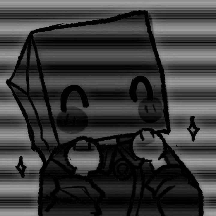 Black Profile of Character with Bag on Head pfp Profile Picture