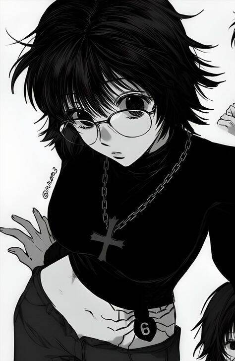 Anime pfp Profile Picture Character with Glasses and Chain