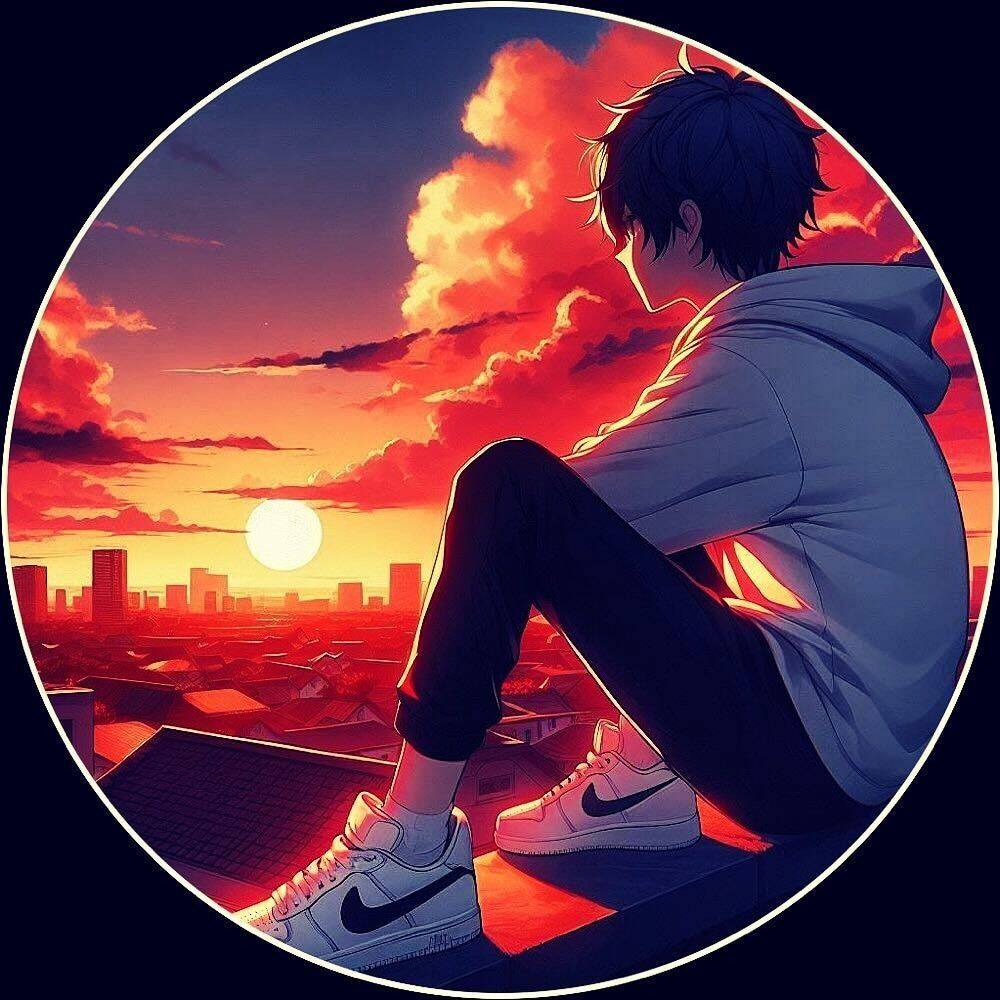 Contemplating the Sunset pfp Profile Picture for Discord