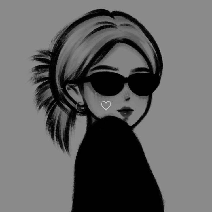 Cool Girl​ pfp Profile Picture with Sunglasses