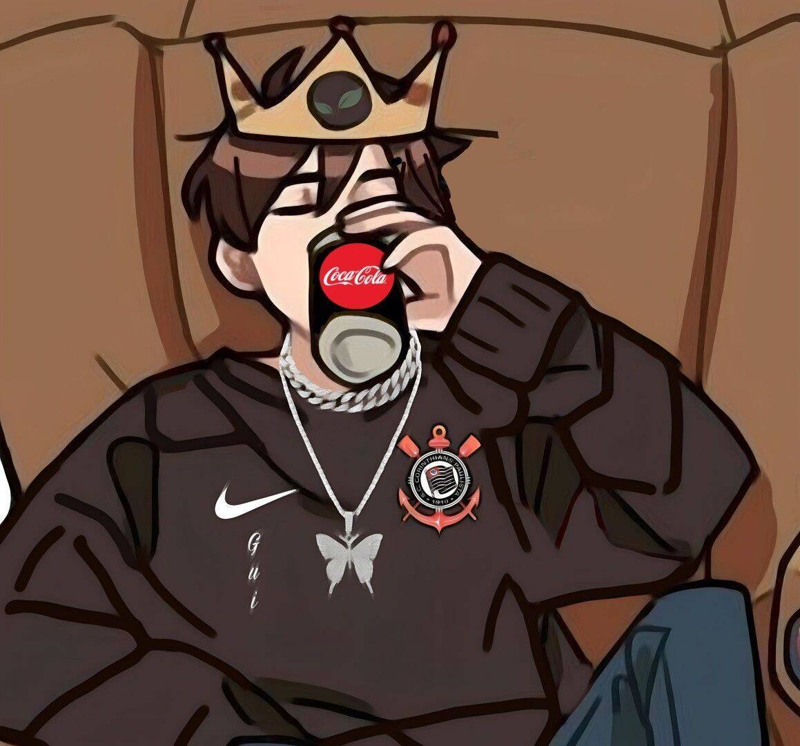 Cool Style Boy​ pfp Profile Picture with Crown