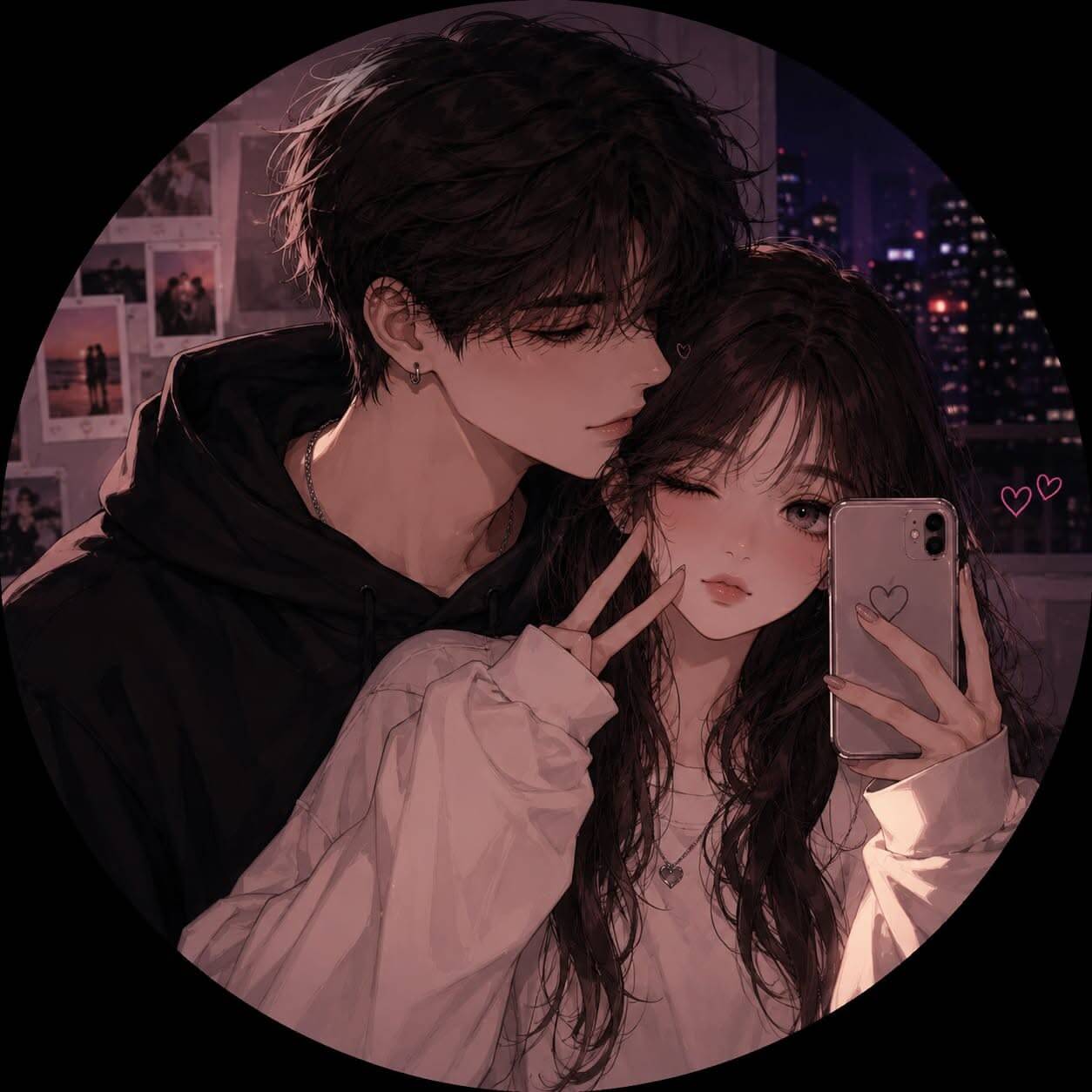 Romantic Selfie Matching Couple pfp Profile Picture