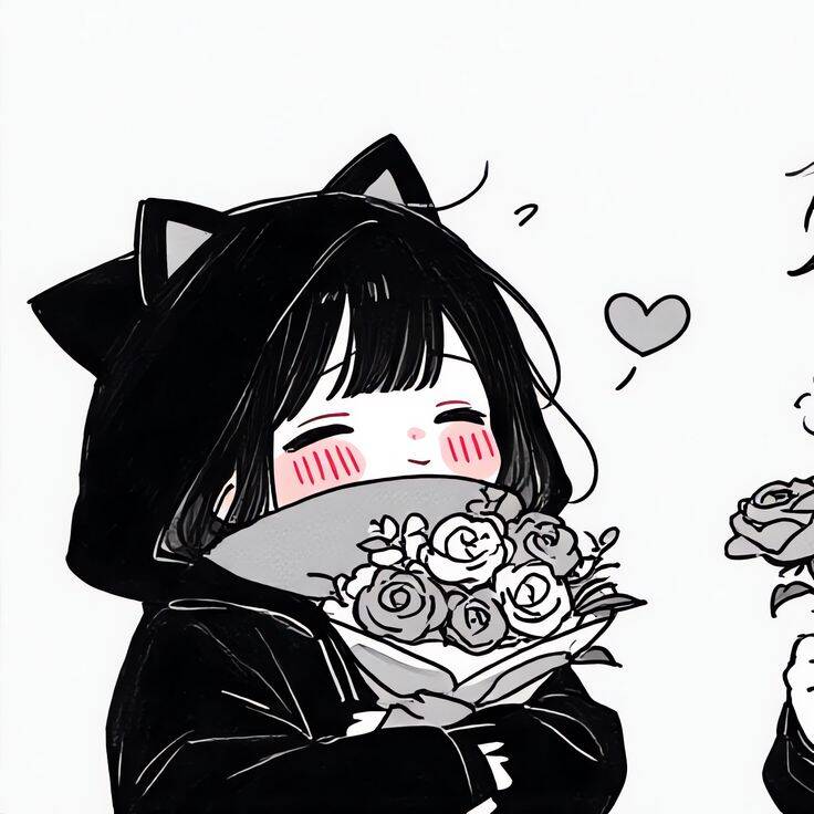 Kittens and Flowers pfp Profile Picture for Matching Couple