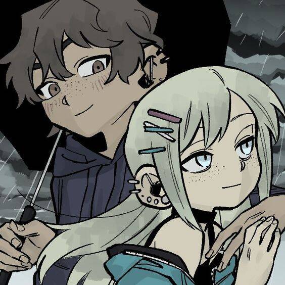 Umbrella pfp Profile Picture for Matching Couple